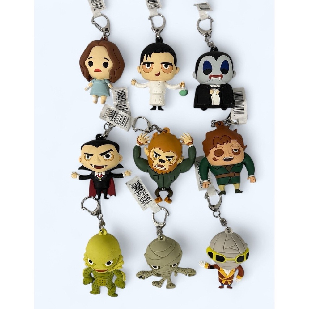 DISNEY UNIVERSAL STUDIOS MONSTERS FIGURAL KEYCHAIN LOT 9 MOST NEW!!